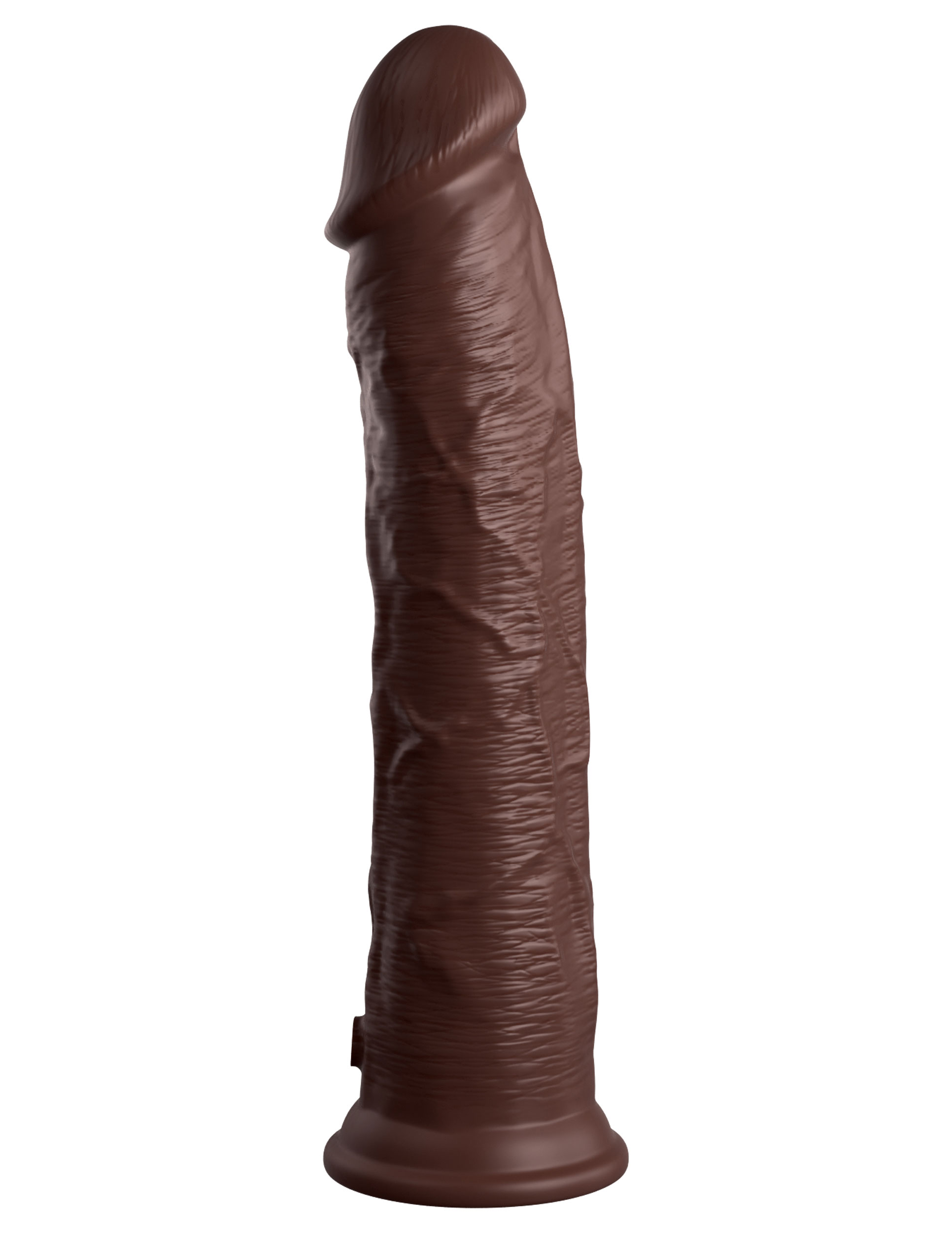 king cock elite  inch silicone dual density cock brown 