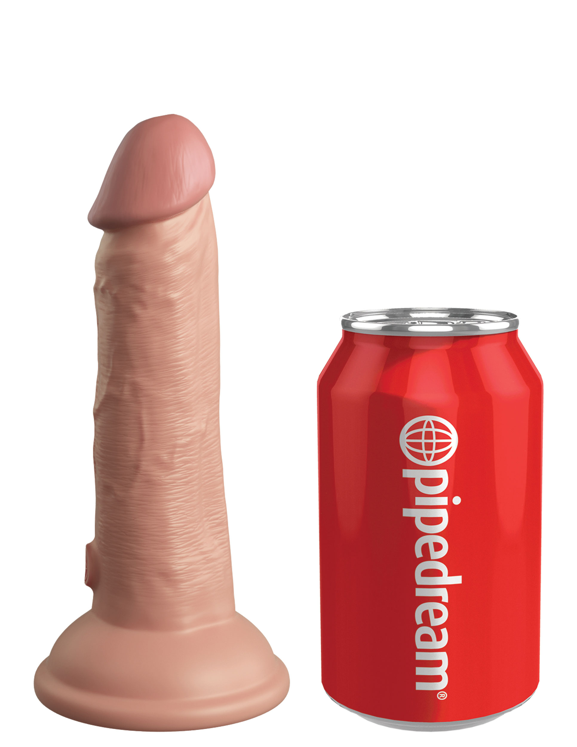 king cock elite  inch silicone dual density cock  light 