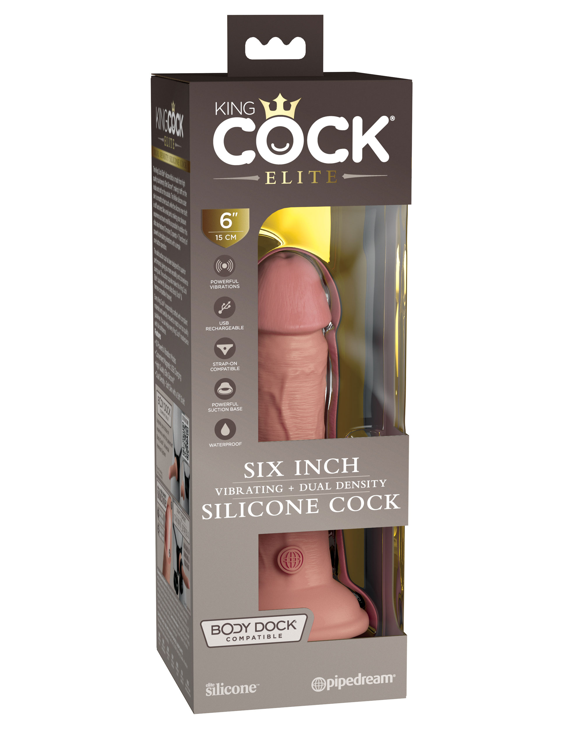 king cock elite  inch vibrating silicone dual  silicone dual density cock light 