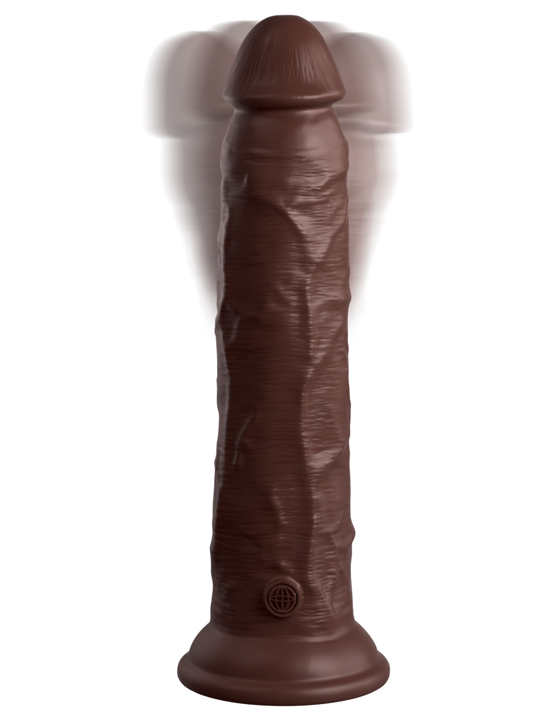 king cock elite  inch vibrating silicone dual  density cock with remote brown 