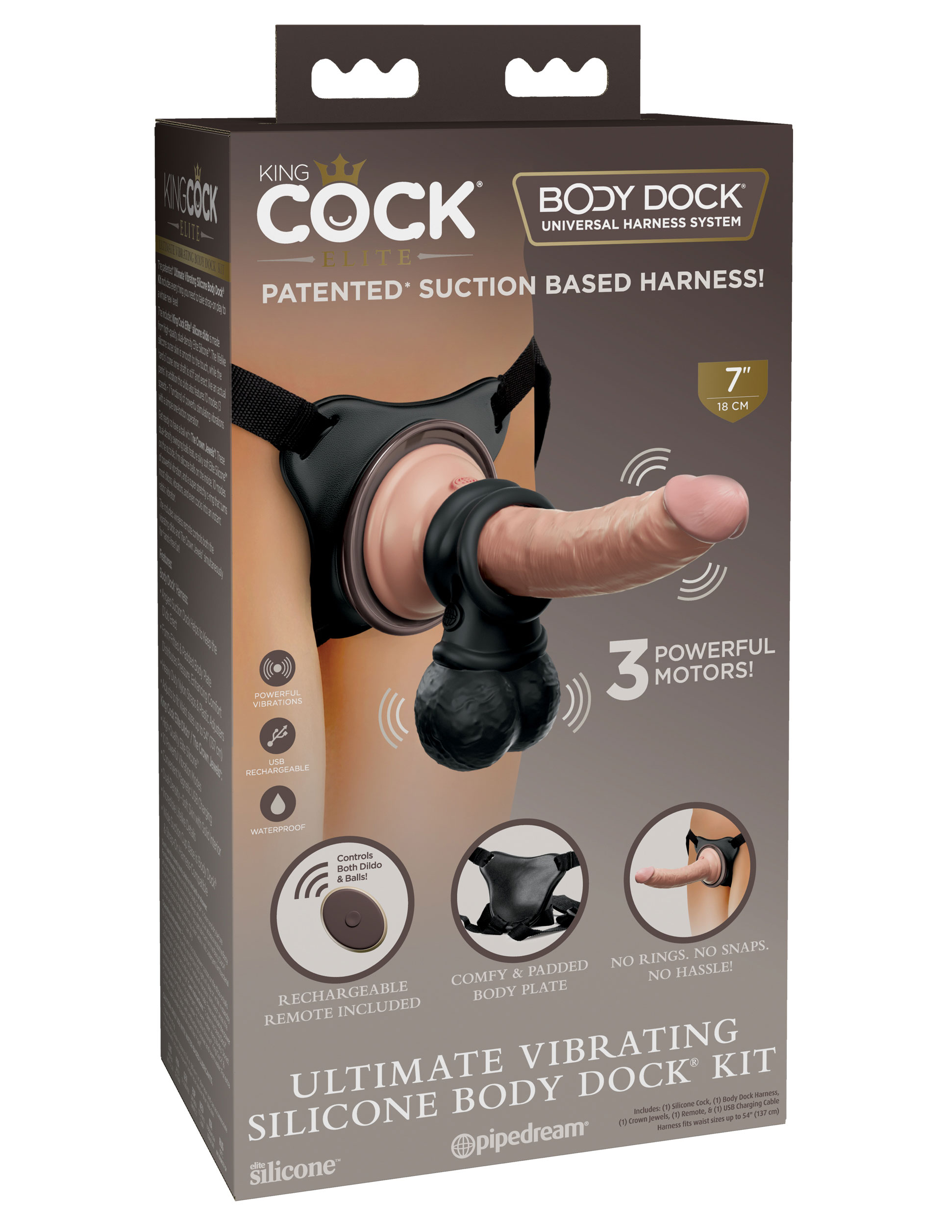 king cock elite ultimate vibrating silicone body  dock kit 