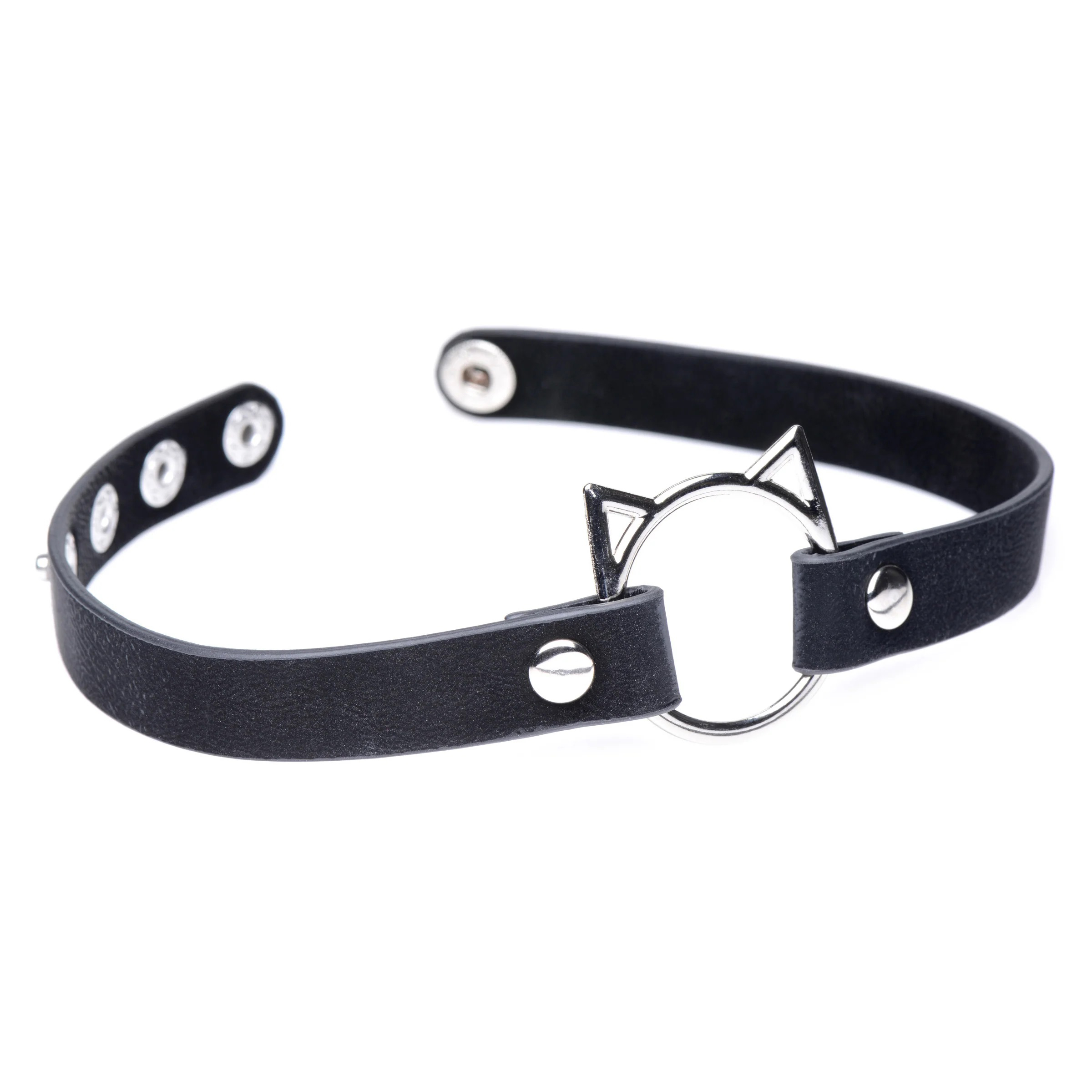 kinky kitty ring slim choker black 