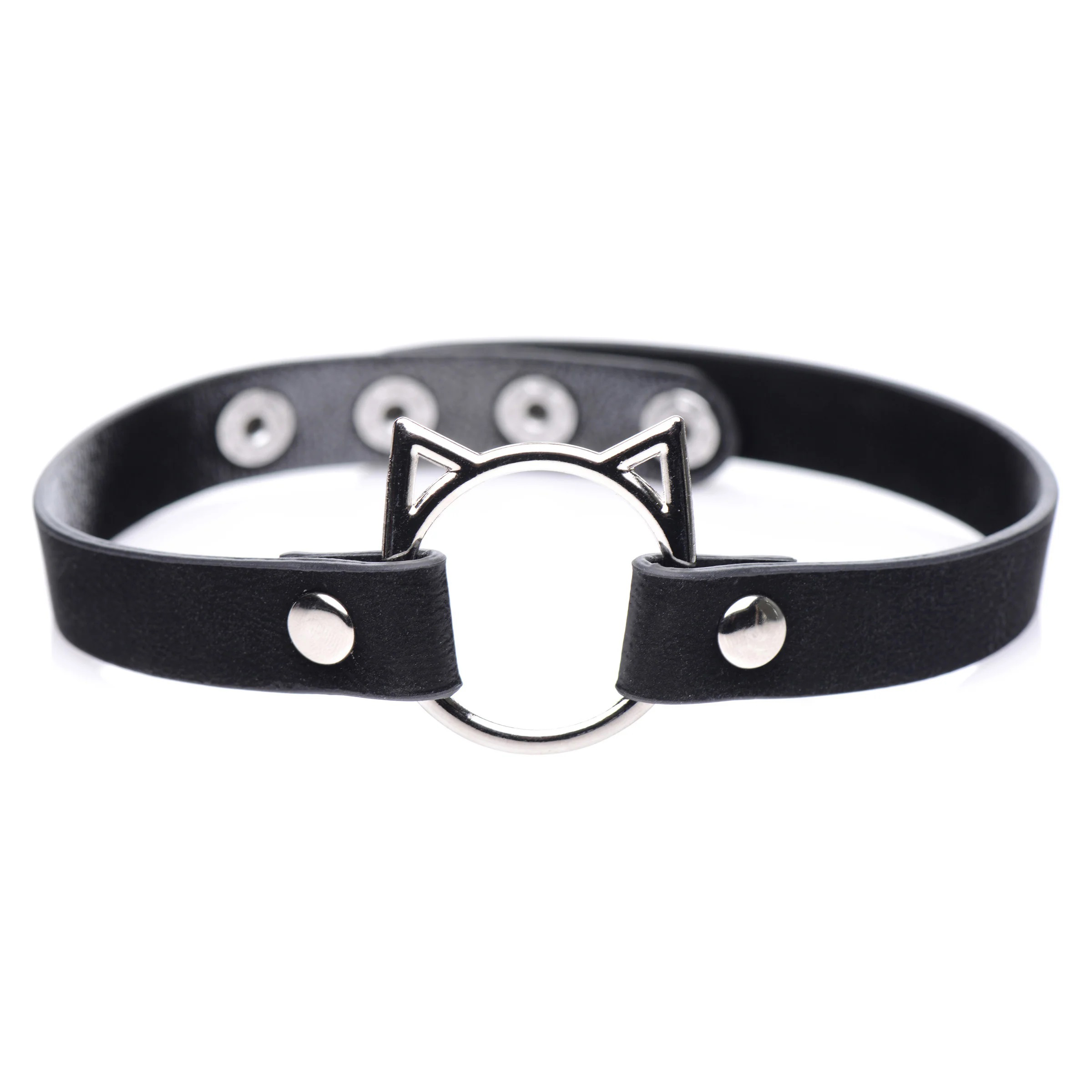 kinky kitty ring slim choker black 