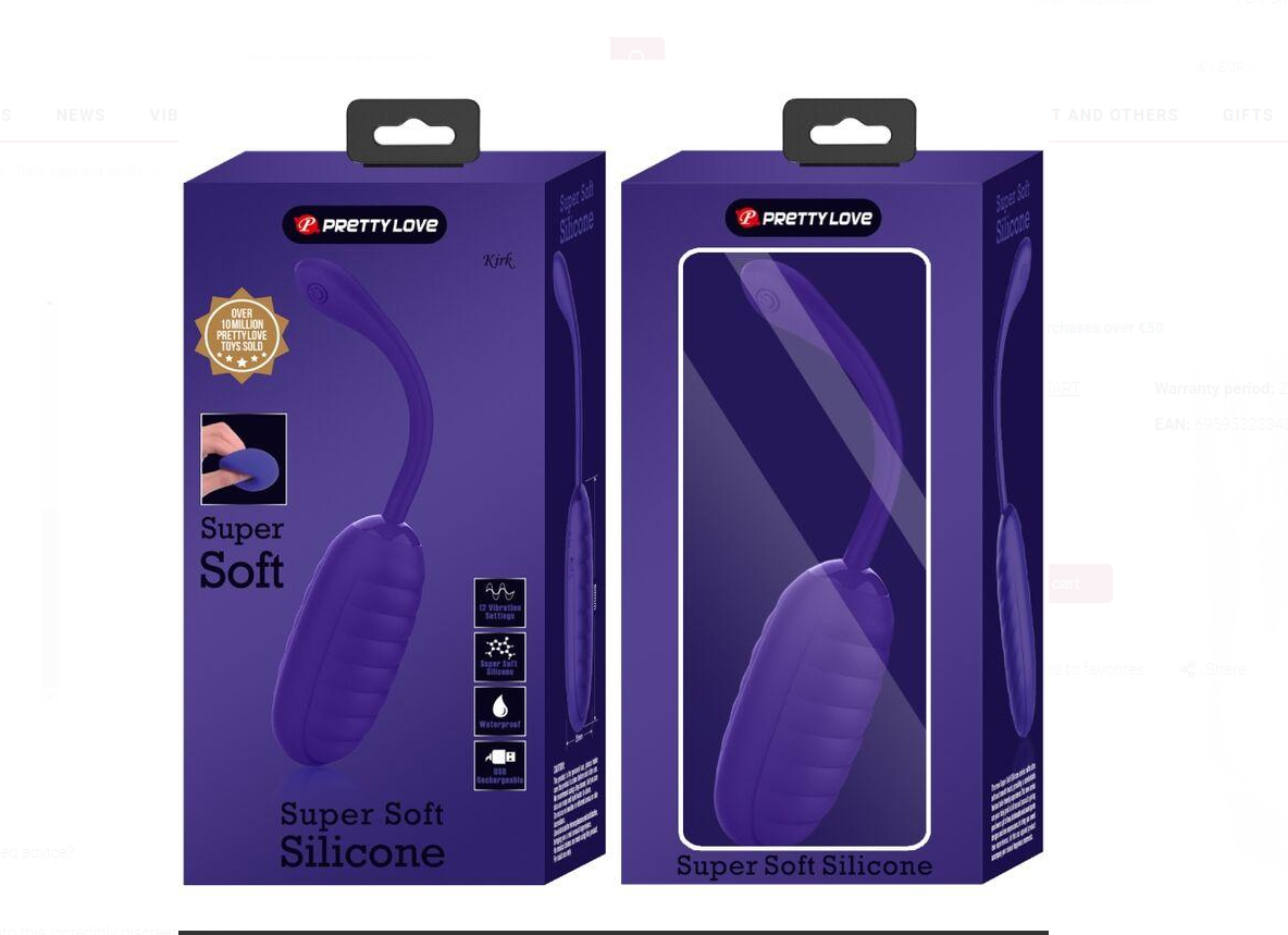 kirk rechargeable vibrating egg purple 