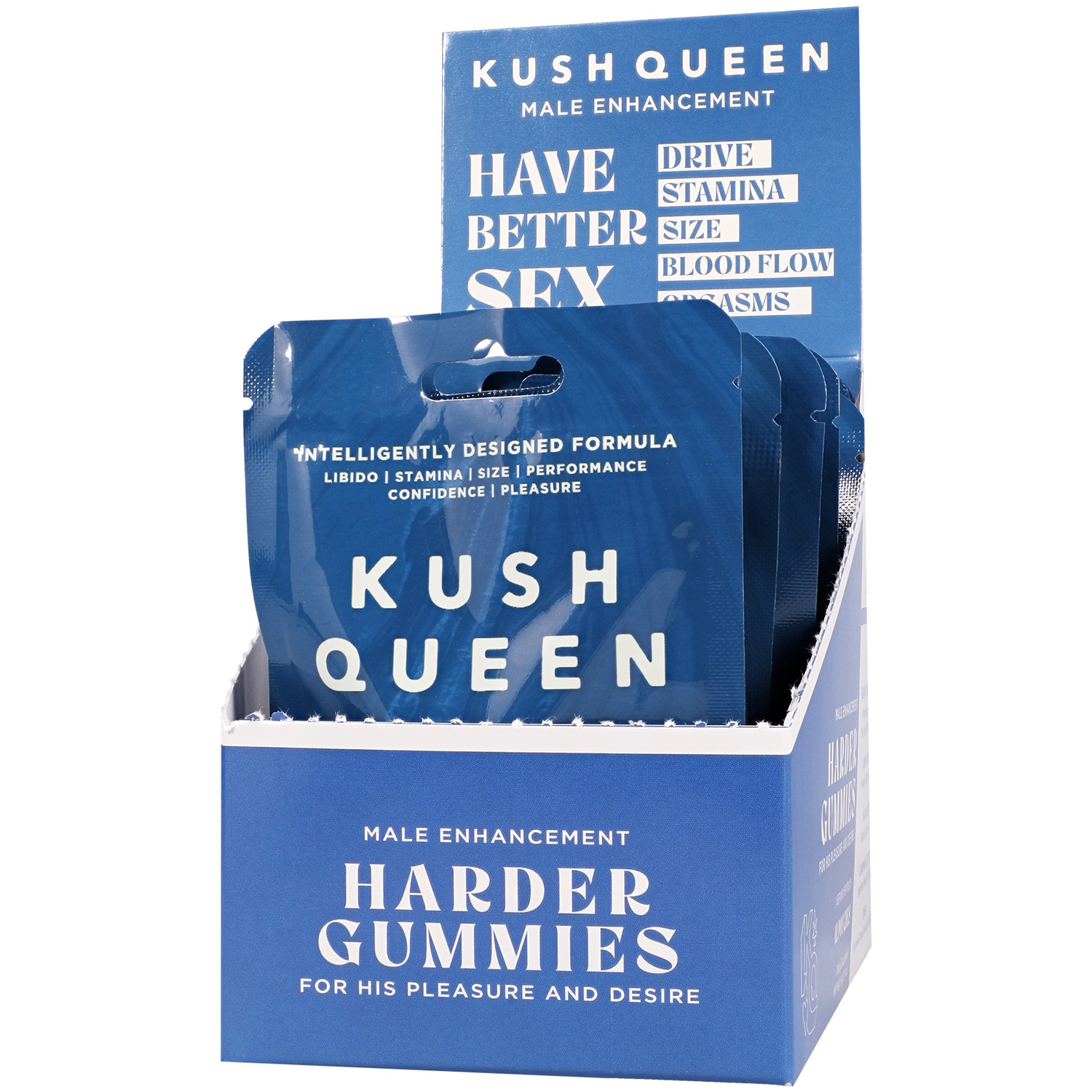 kush queen harder gummies male enhancement  pack display  per pack 