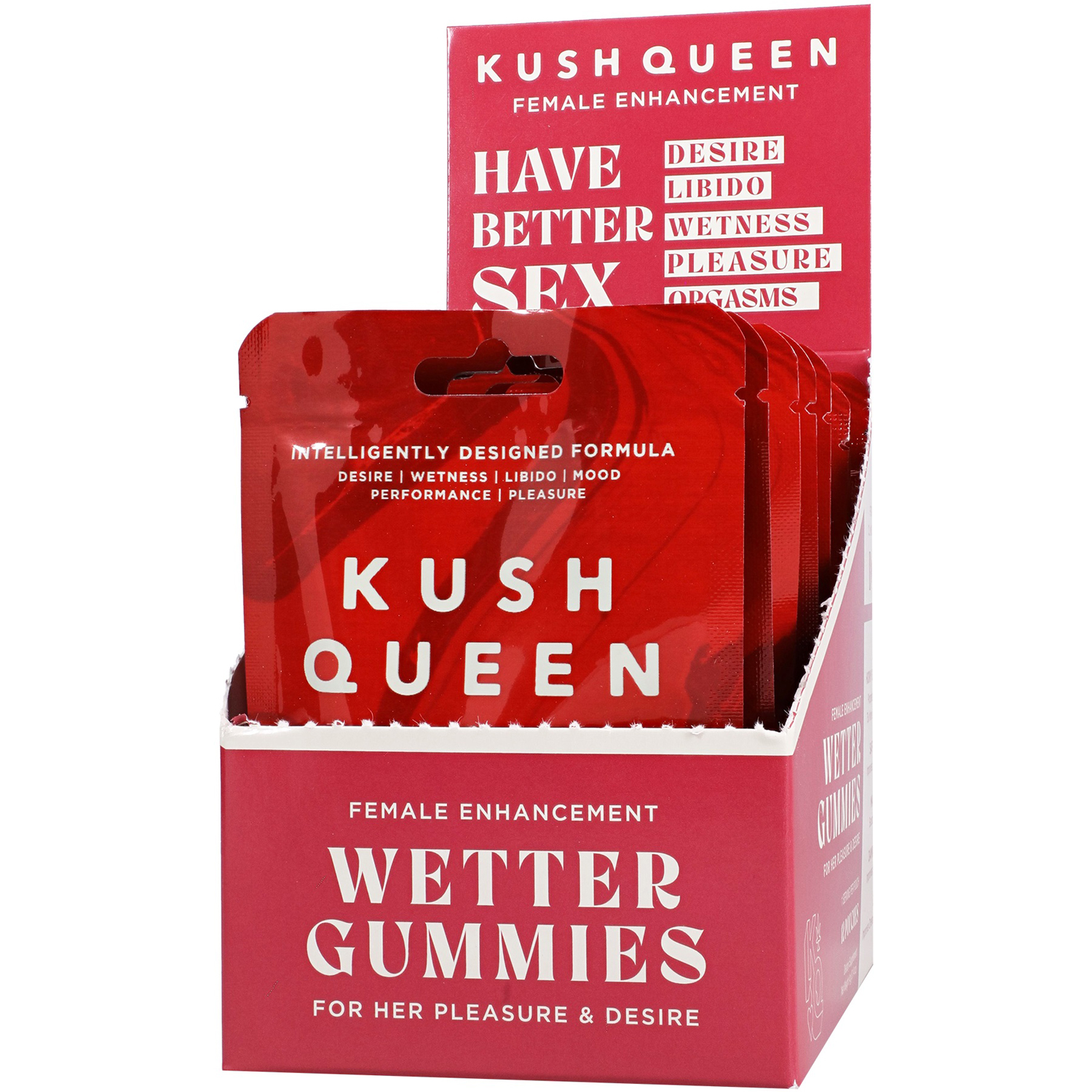 kush queen wetter gummies female enhancement  pack display  per pack 