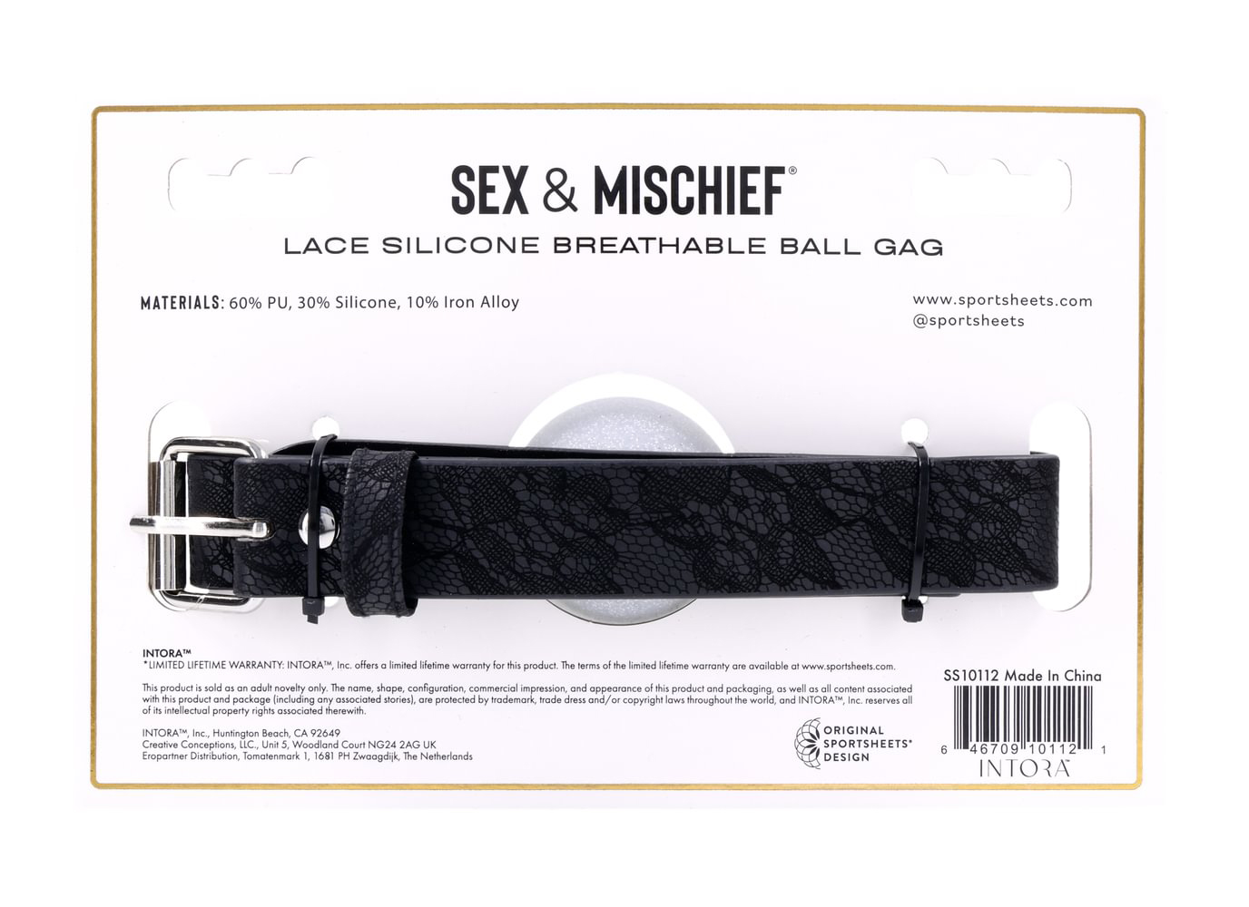 lace silicone breathable ball gag 