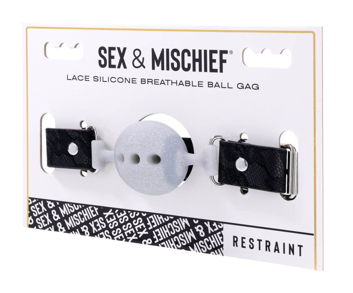 lace silicone breathable ball gag 