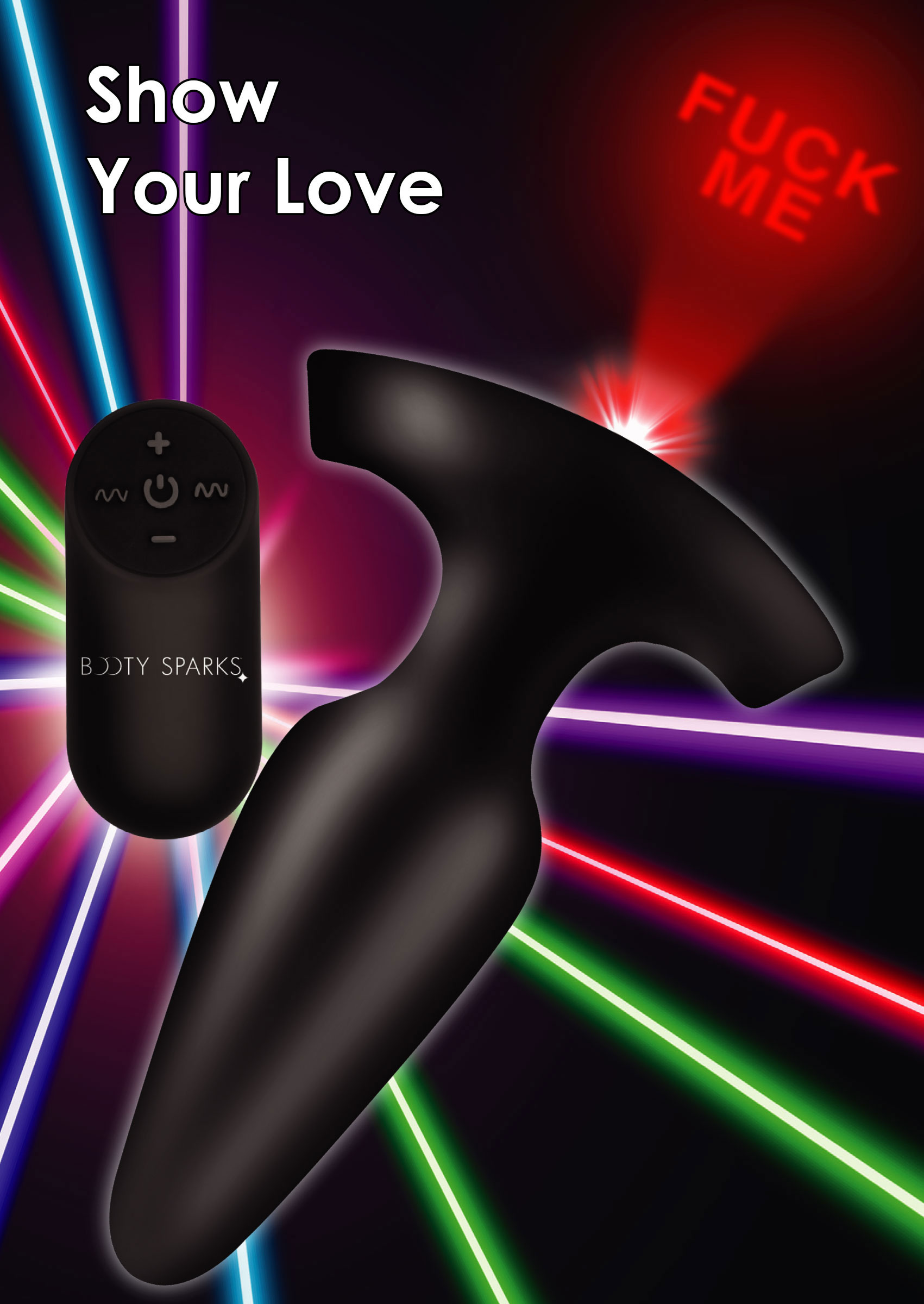 laser fuck me anal plug with remote control small 