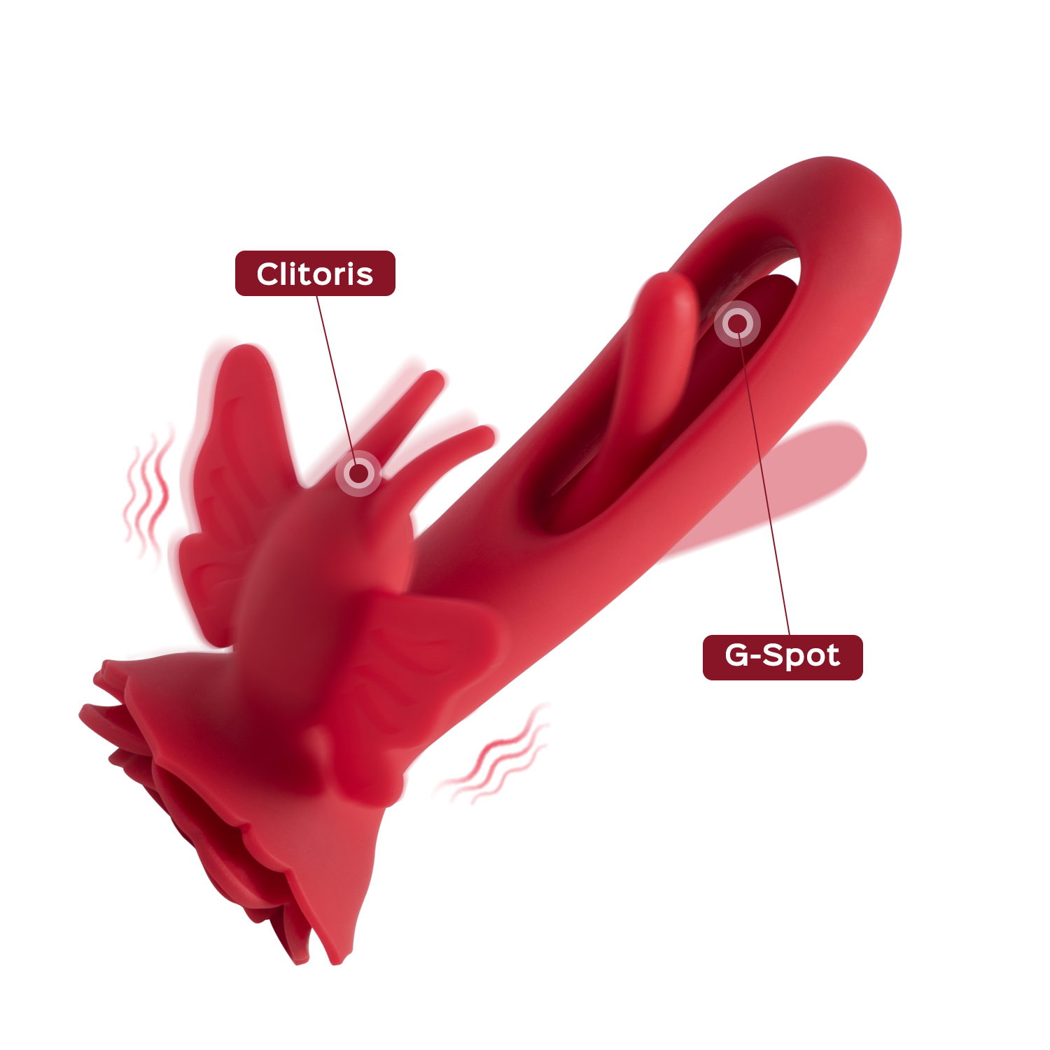 layla butterfly clit and g spot vibrator red 