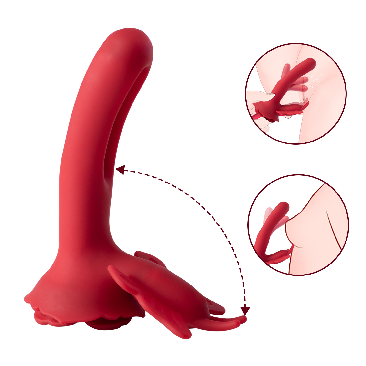 layla butterfly clit and g spot vibrator red 