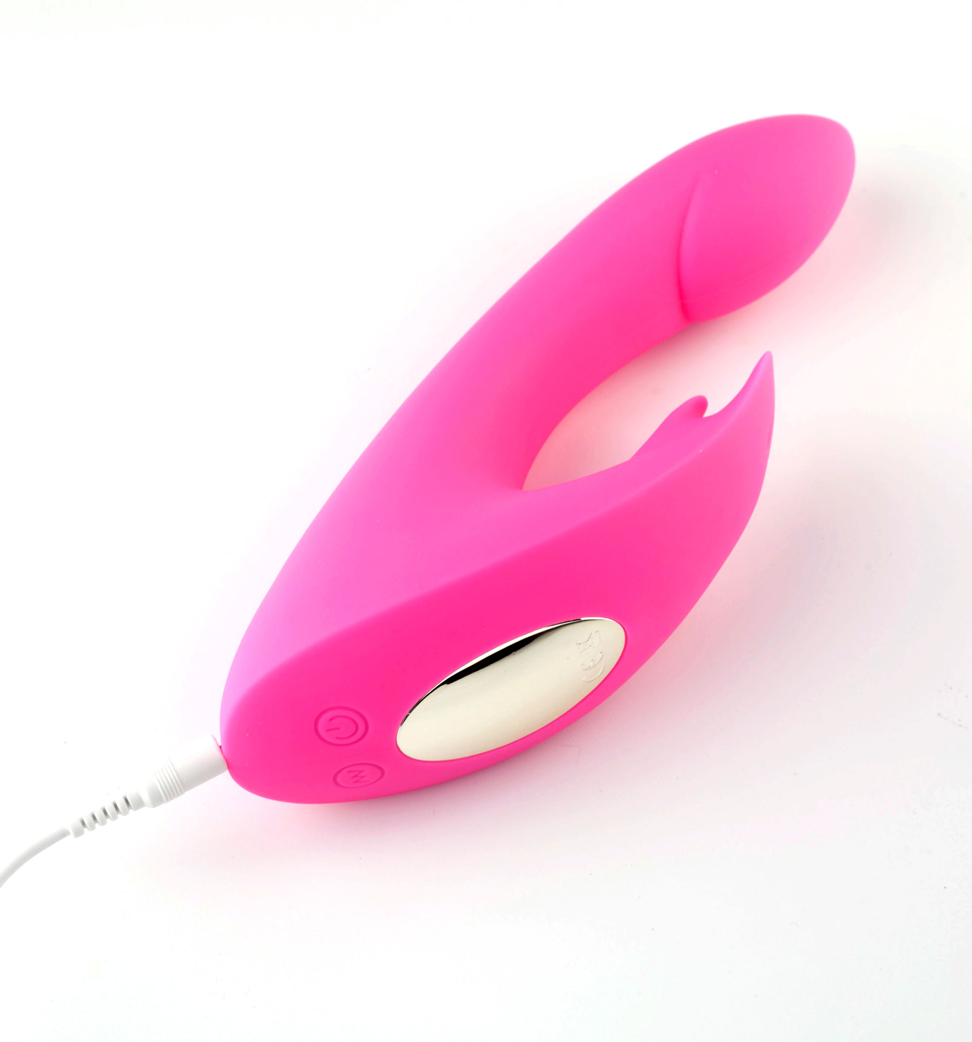 leah usb rechargeable silicone  function rabbit vibrator pink 