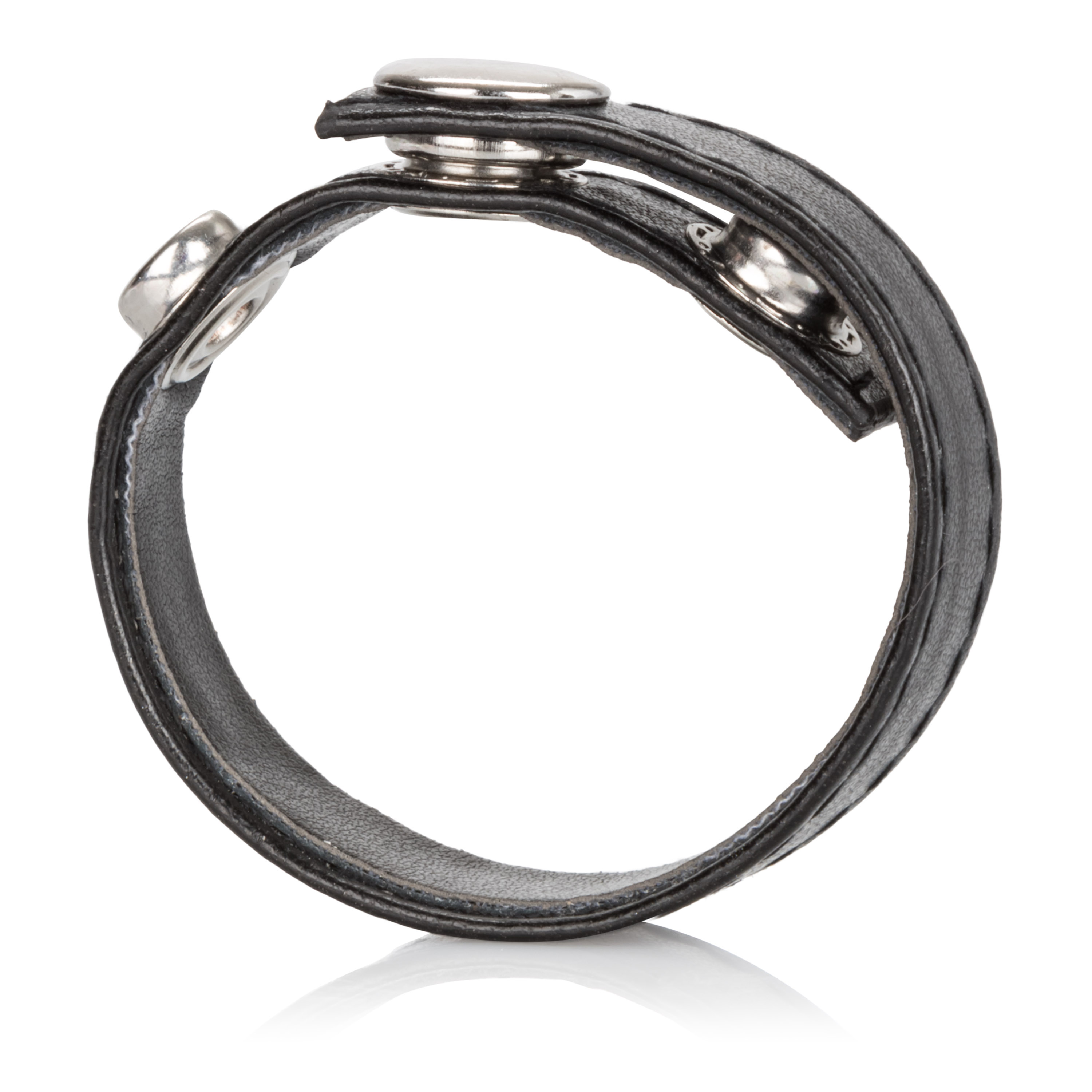 leather black  snap ring 