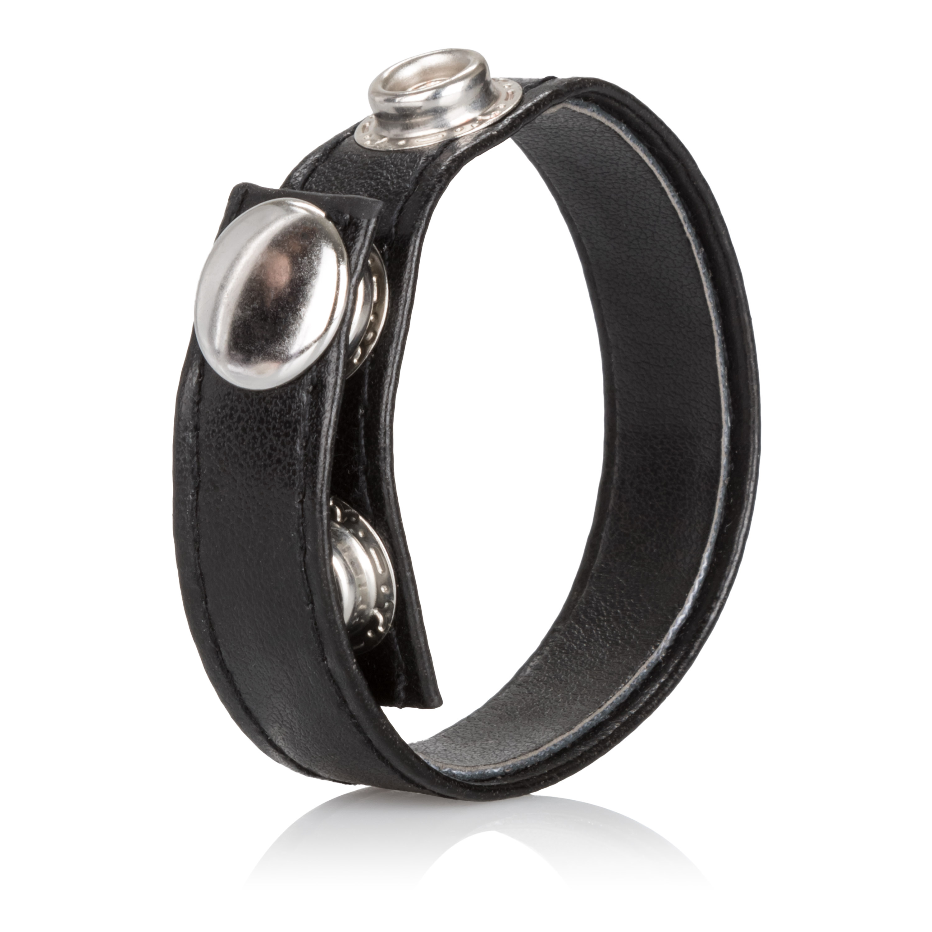 leather black  snap ring 