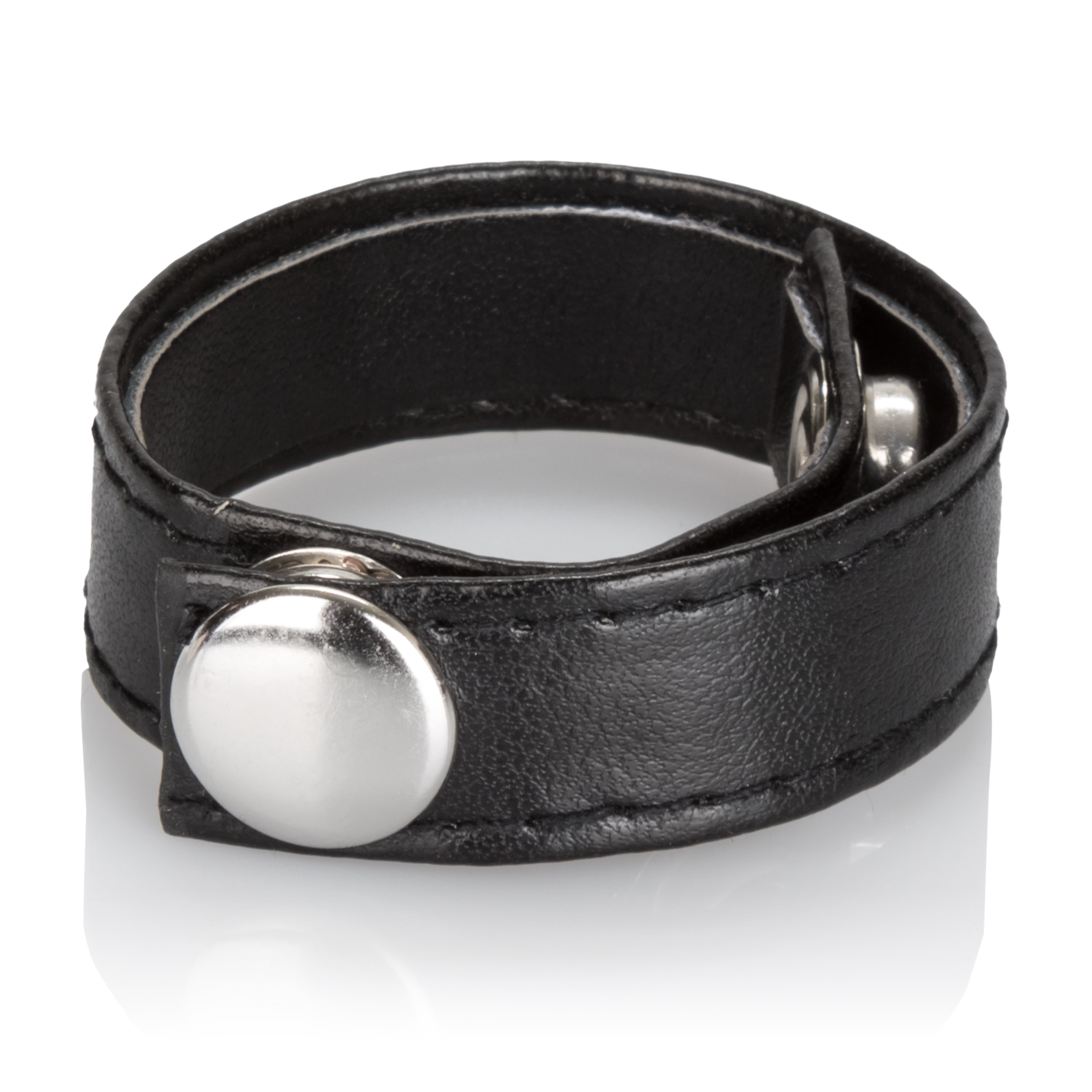 leather black  snap ring 