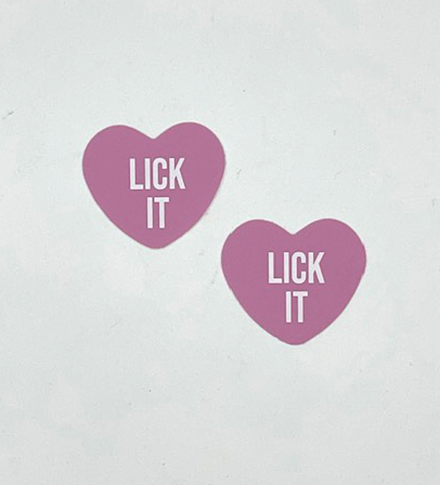 lick it light pink candy heart pasties 