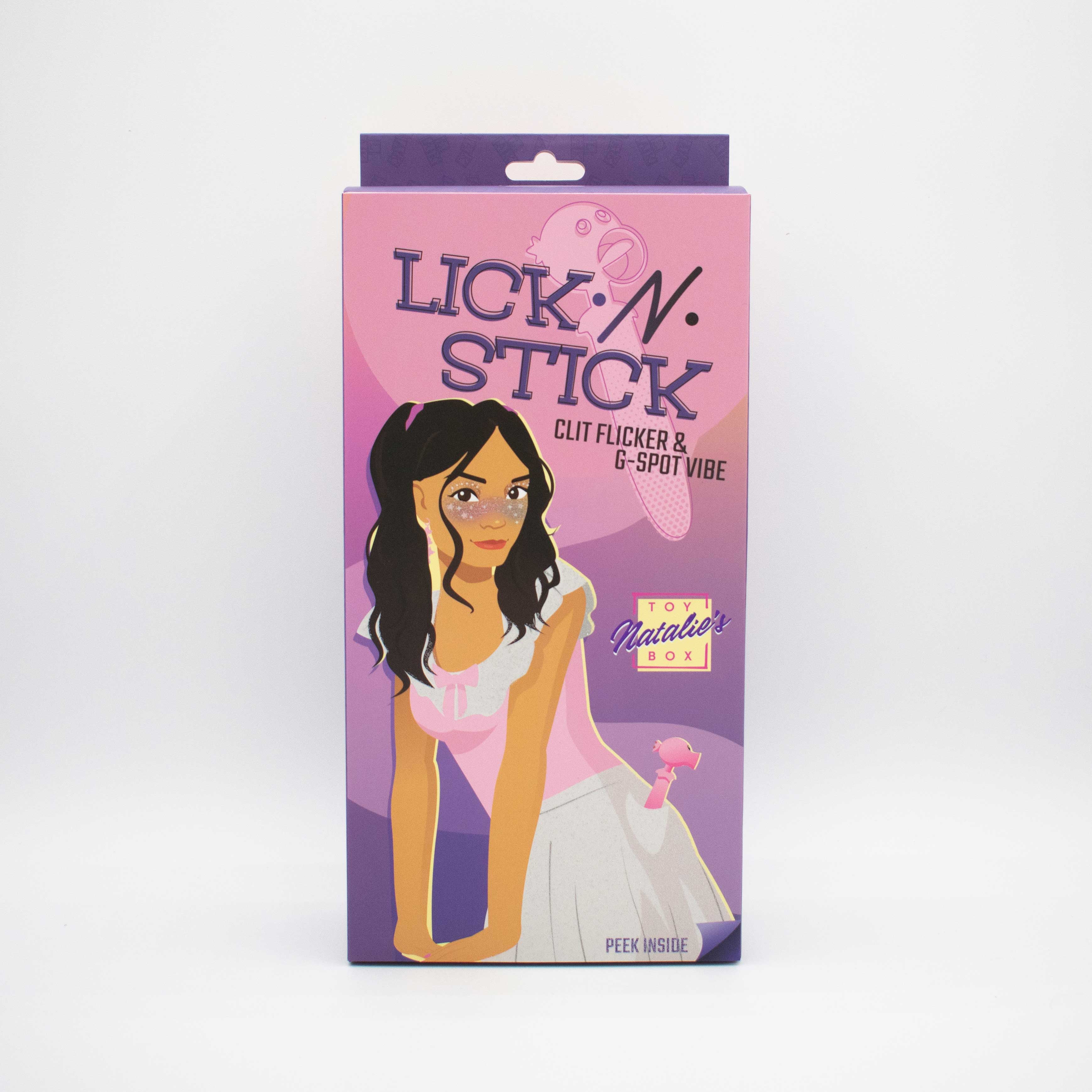 lick n stick clit flicker and g spot vibrator  pink 