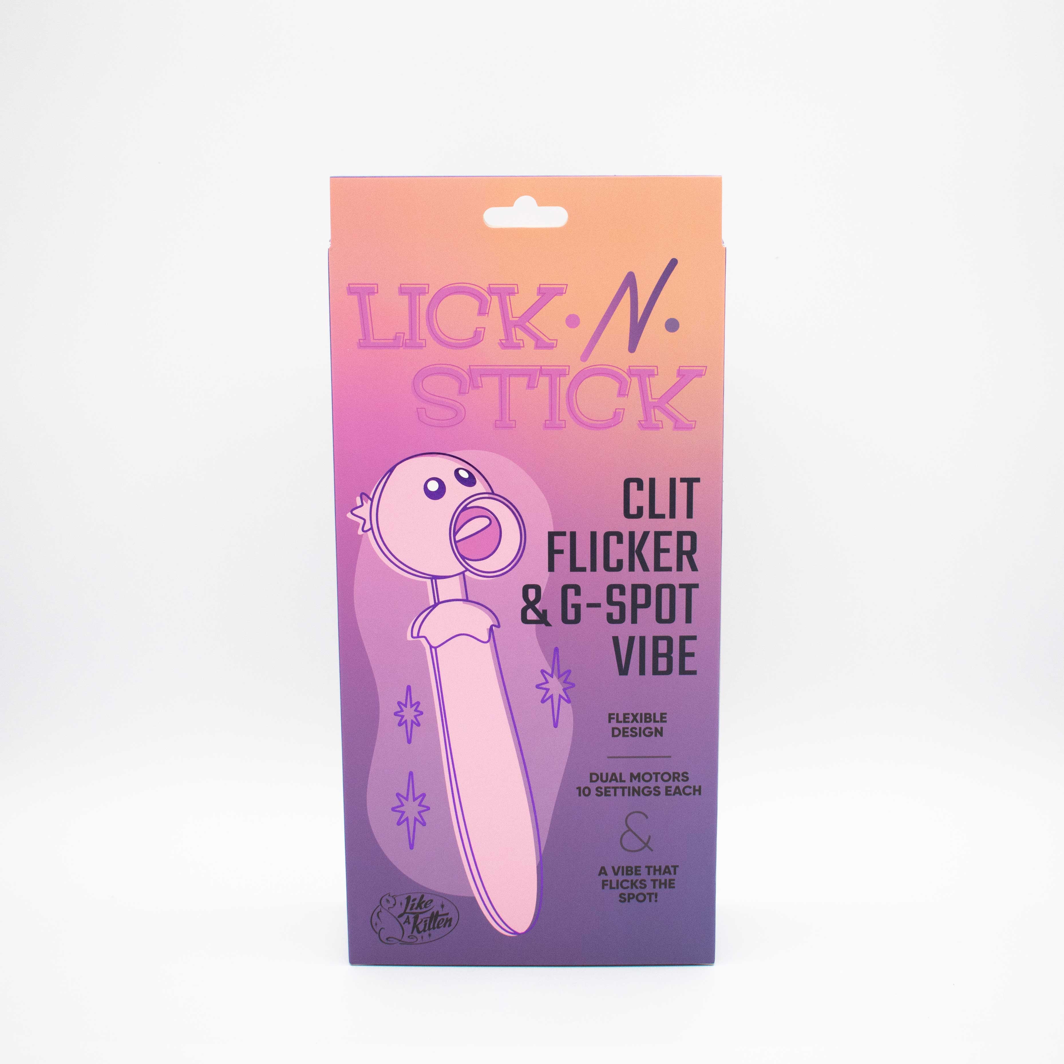 lick n stick clit flicker and g spot vibrator  pink 