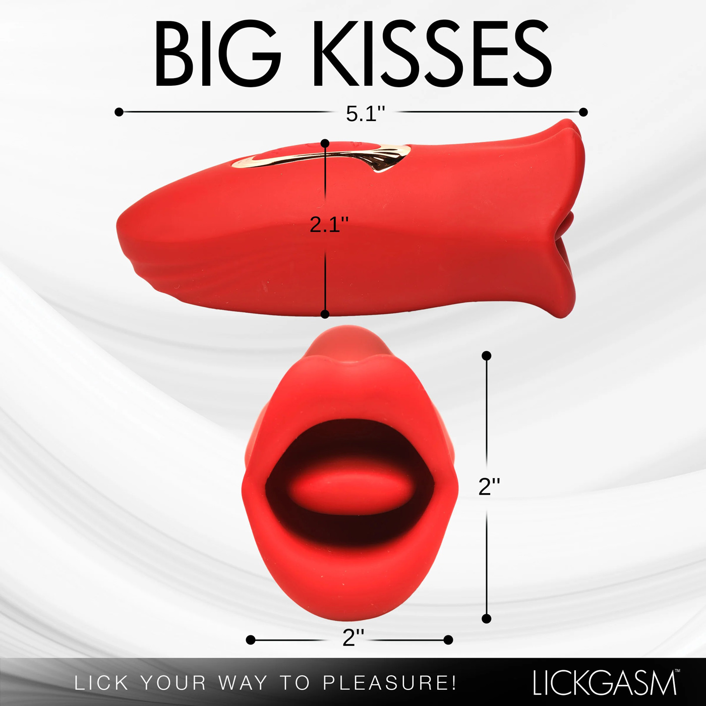 lickgasm kiss and tell mini kissing and vibrating clitoral stimulator red 