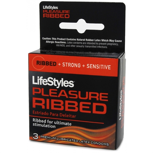 lifestyles pleasure ribbed condoms  pack 