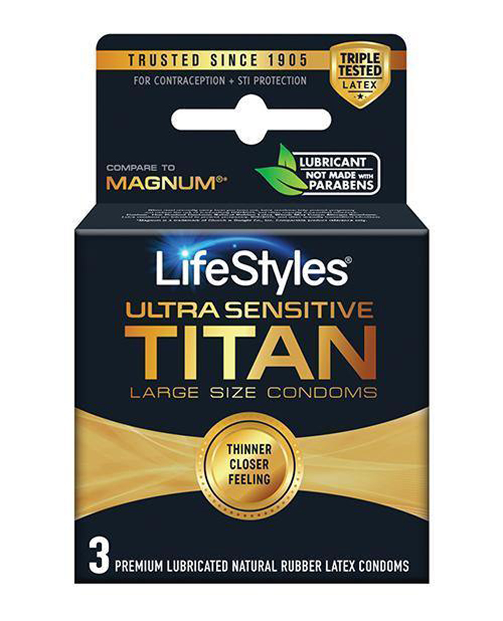 lifestyles ultra sensitive titan large  pack 