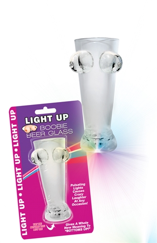 light up boobie beer glass 