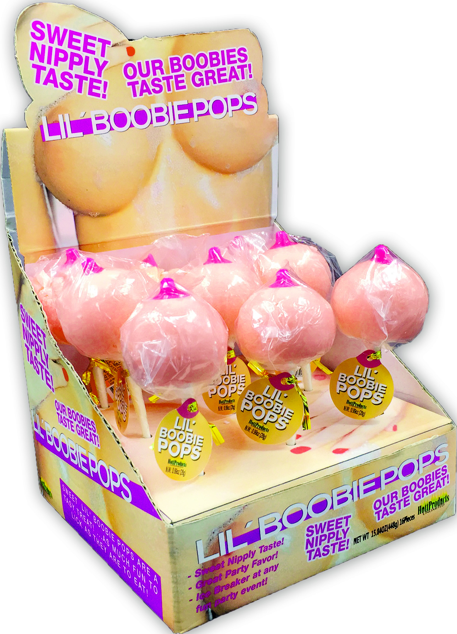 lil boobie pops  piece pop display 