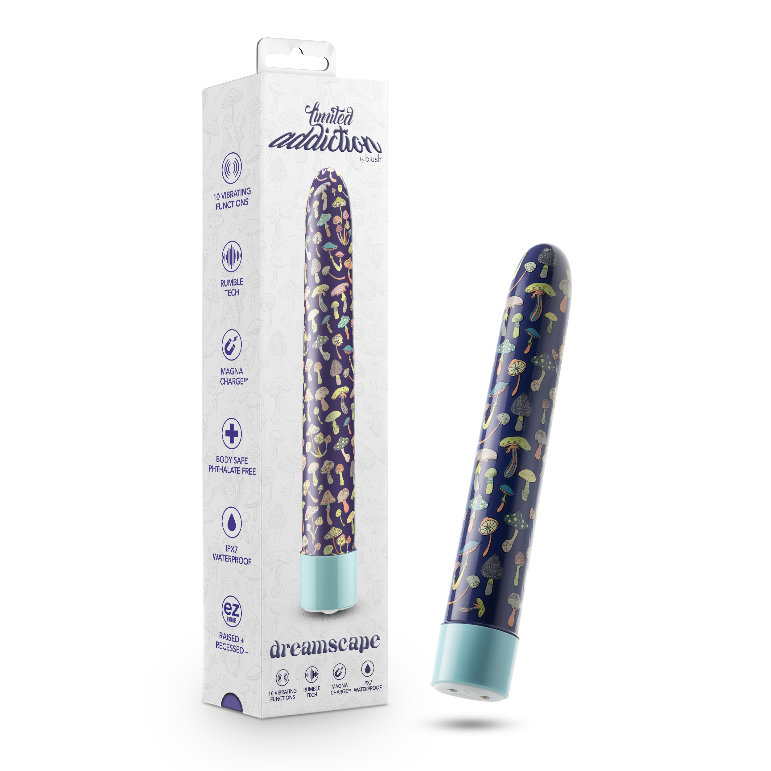 limited addiction dreamscape  inch  rechargeable vibe blue 