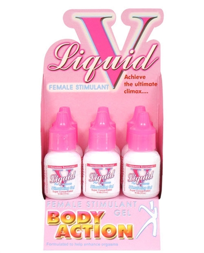 liquid v for women  pack bottle display 