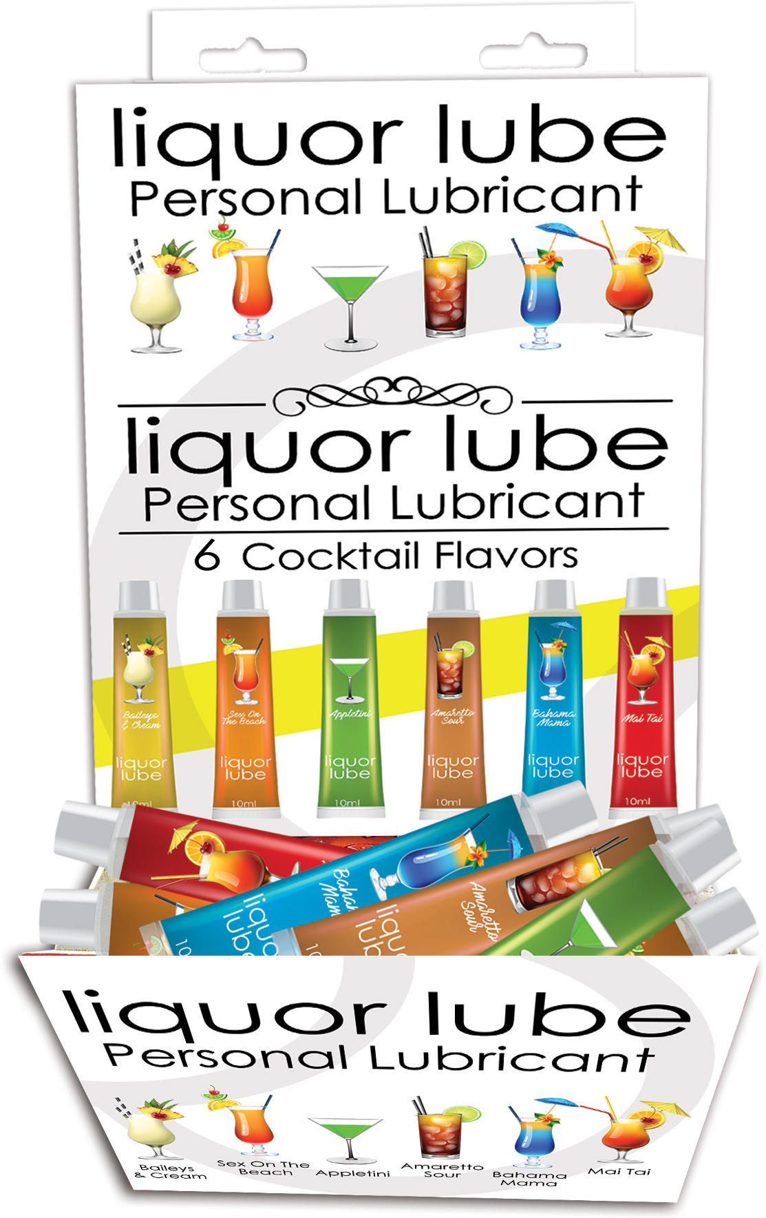 liquor lube assorted flavors  pcs display display  cocktail flavors ml tubes 