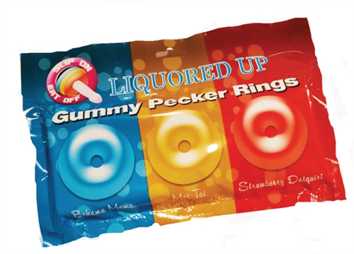 liquored up gummy pecker rings 