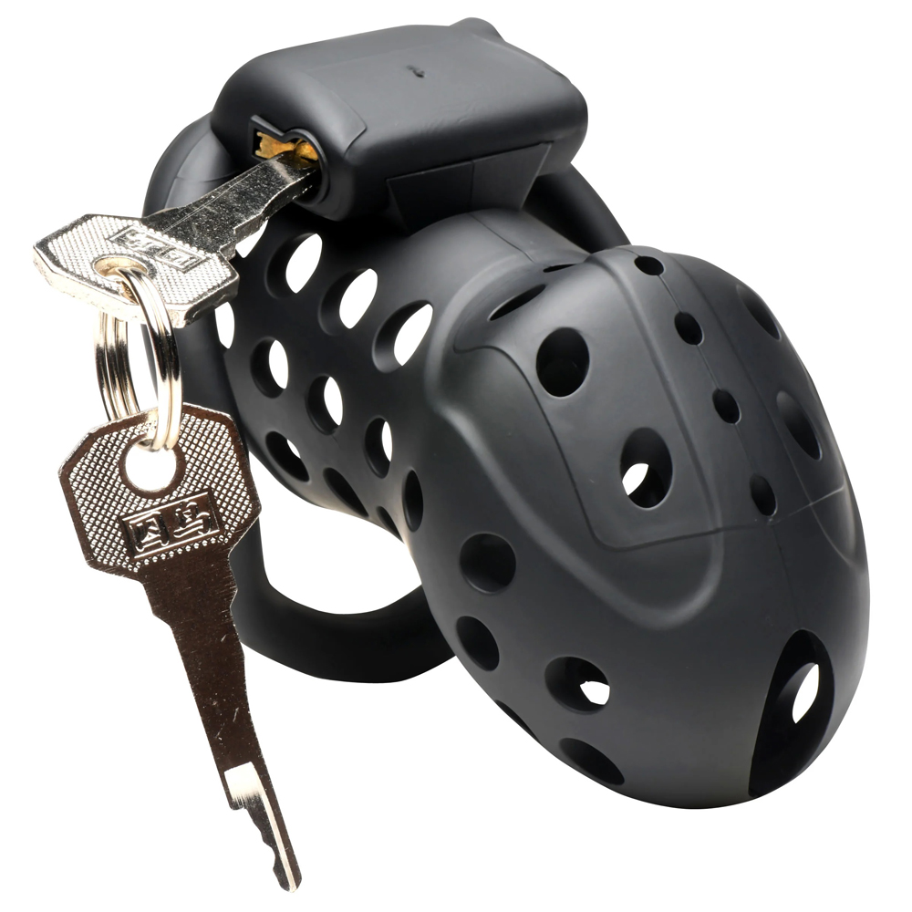 lock down chastity cage black 