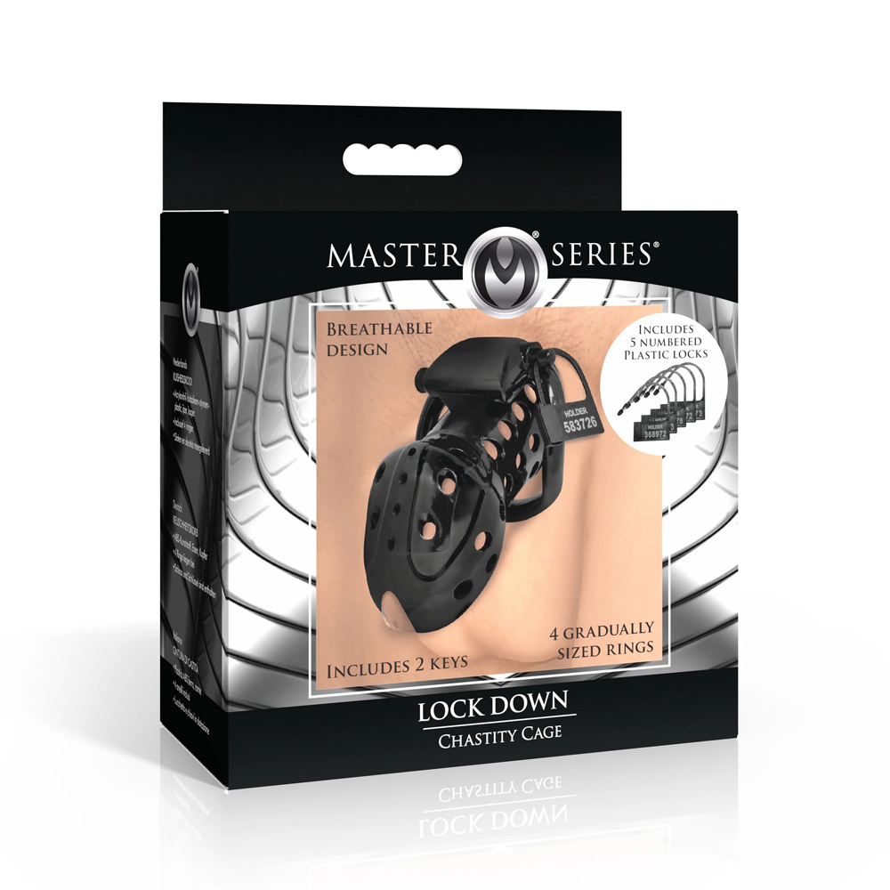 lock down chastity cage black 