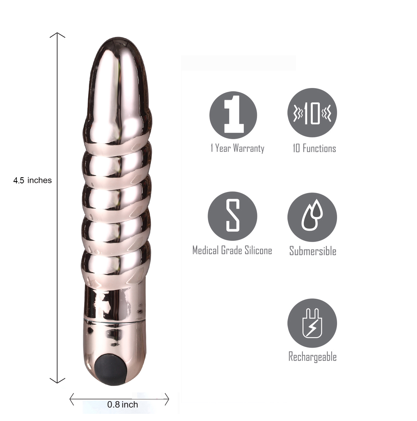 lola  function vibrating twisty bullet rose gold 