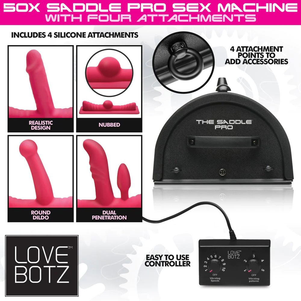 love botz x saddle pro sex machine with   attachments 
