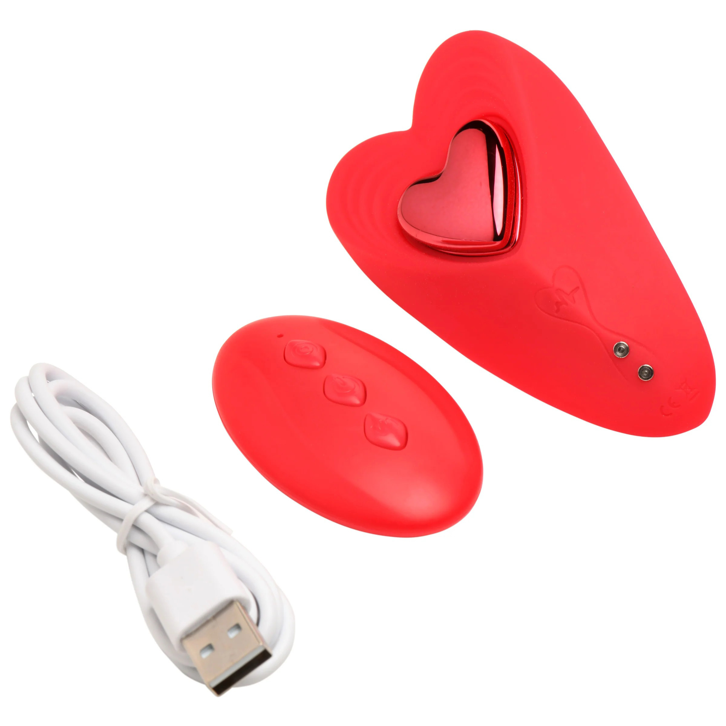 love connection silicone panty vibe with remote control red 