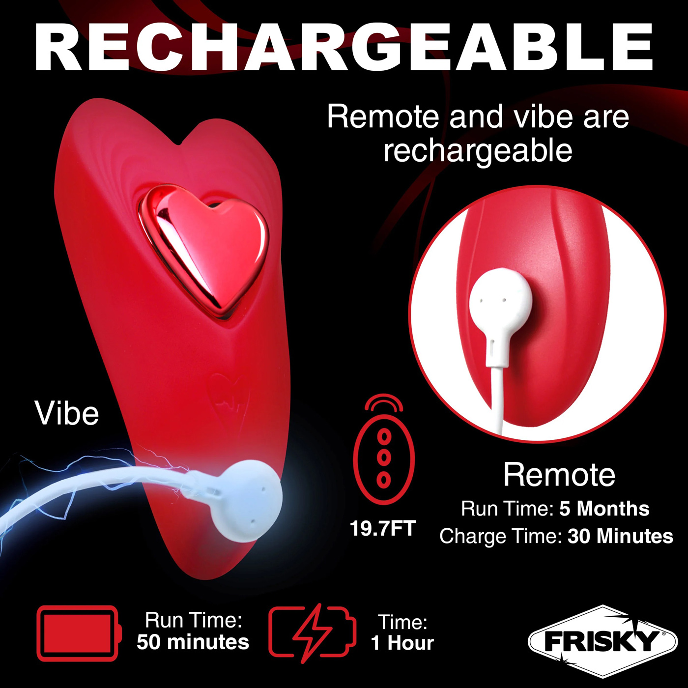 love connection silicone panty vibe with remote control red 