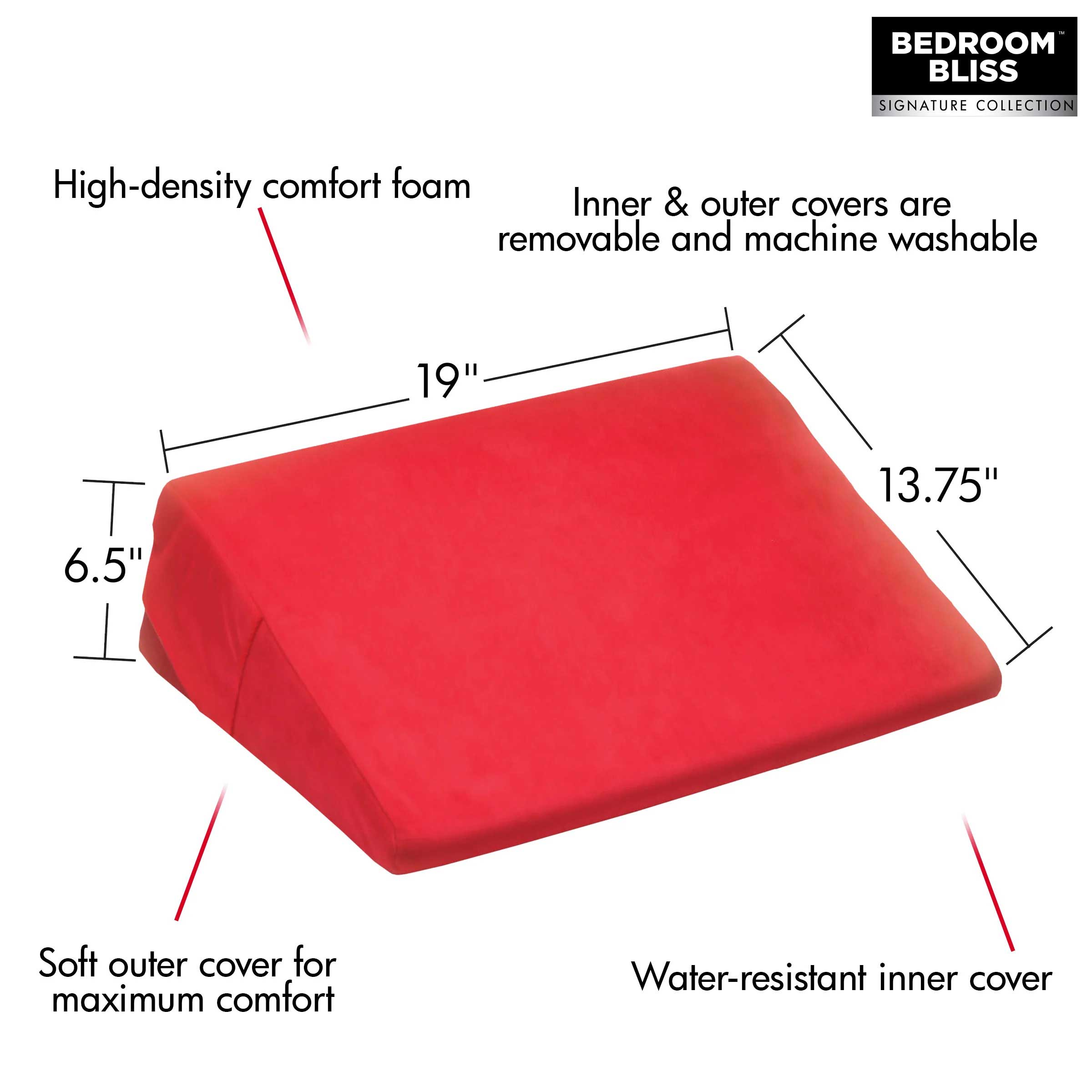 love cushion small wedge pillow red 