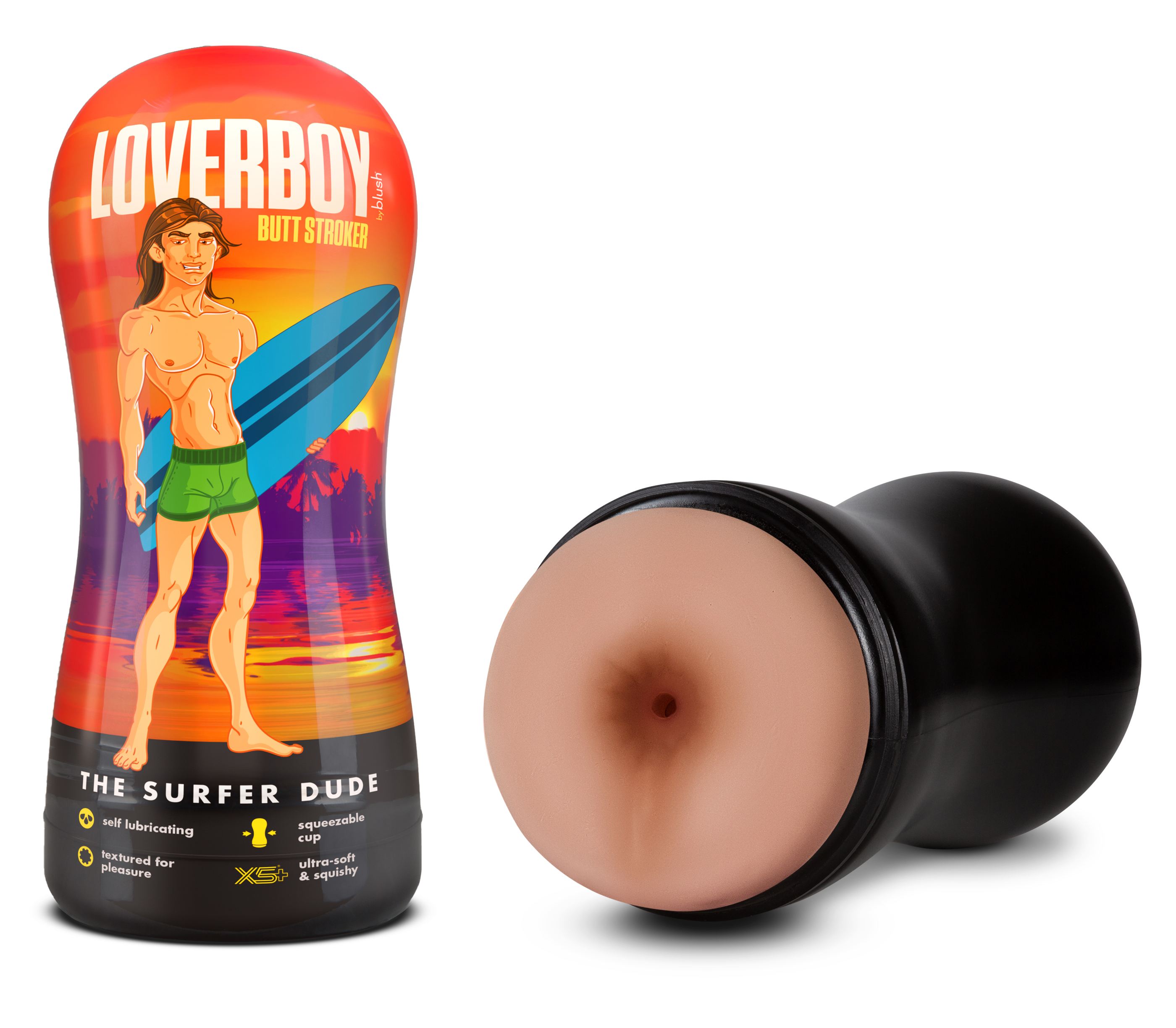 loverboy the surfer dude self lubricating stroker beige 