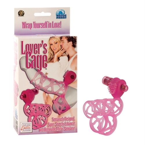 lovers cage stretchy cock cage comfortable scrotum cage pink 