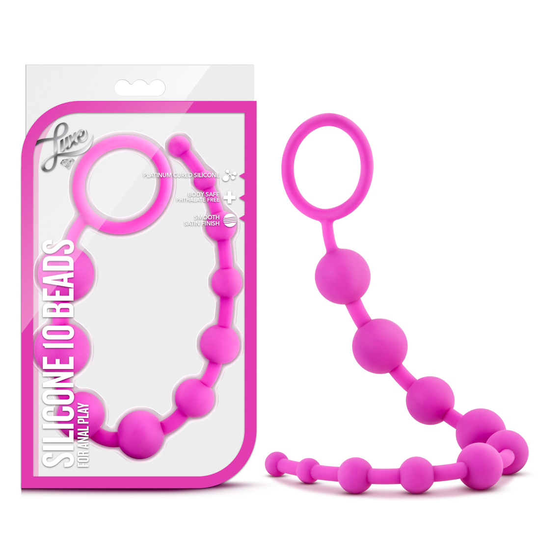 luxe silicone  beads fuchsia 