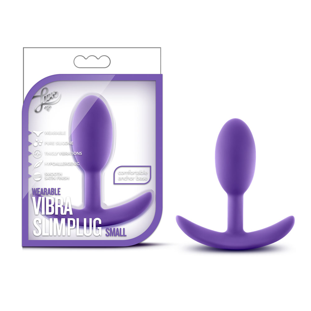 luxe wearable vibra slim plug small purple 