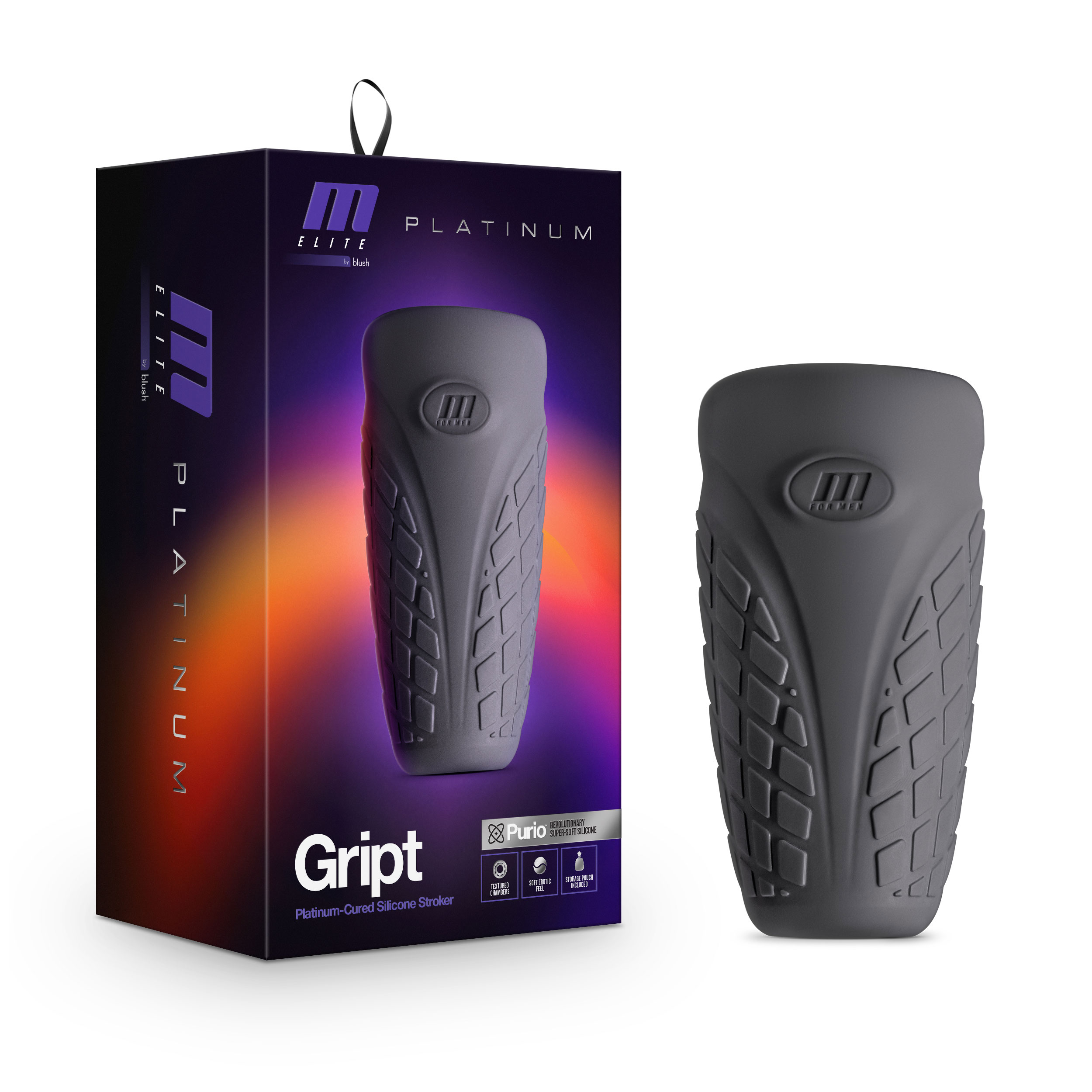 m elite platinum gript black 