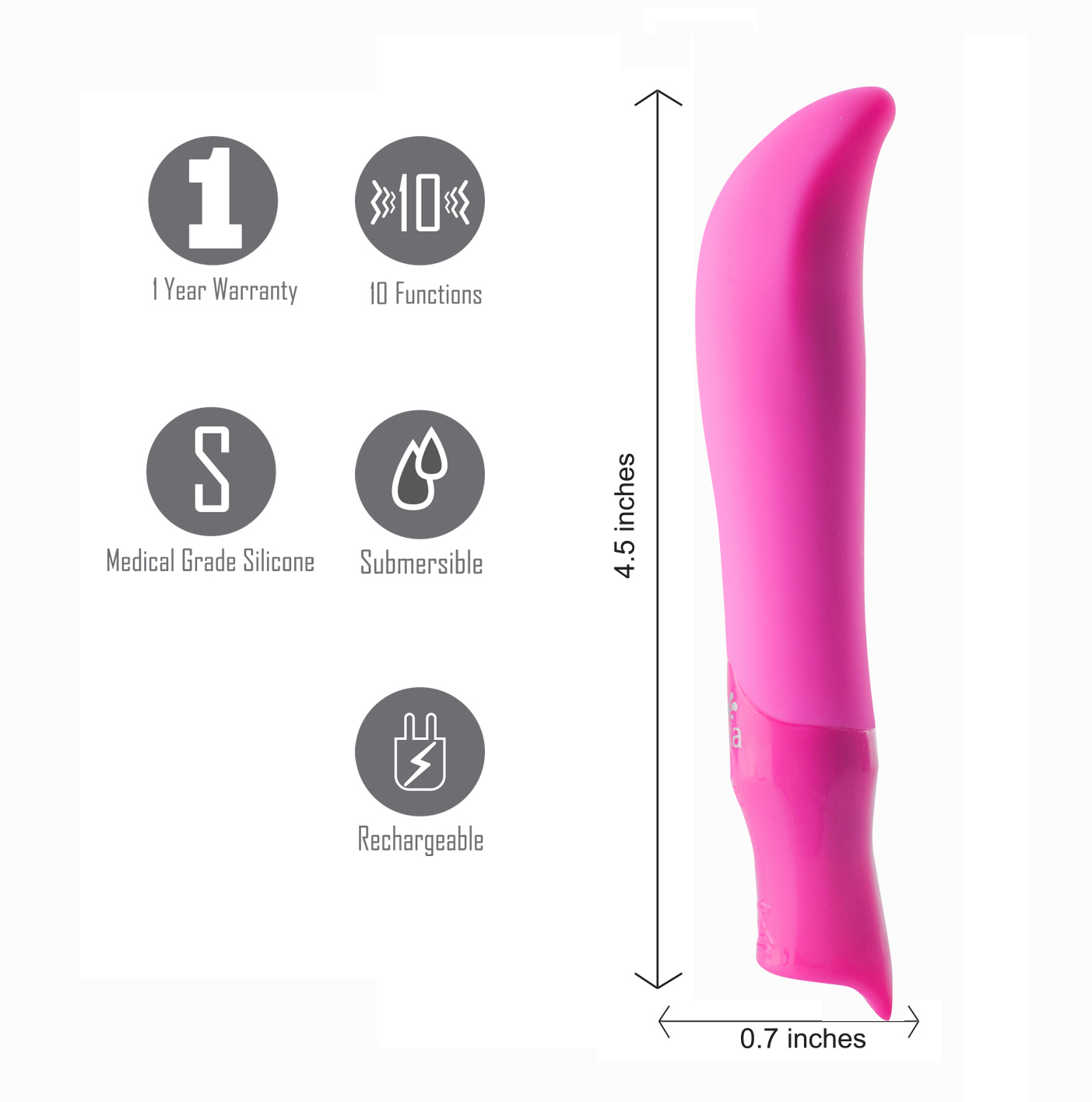 maddie silicone g spot vibrator pink 