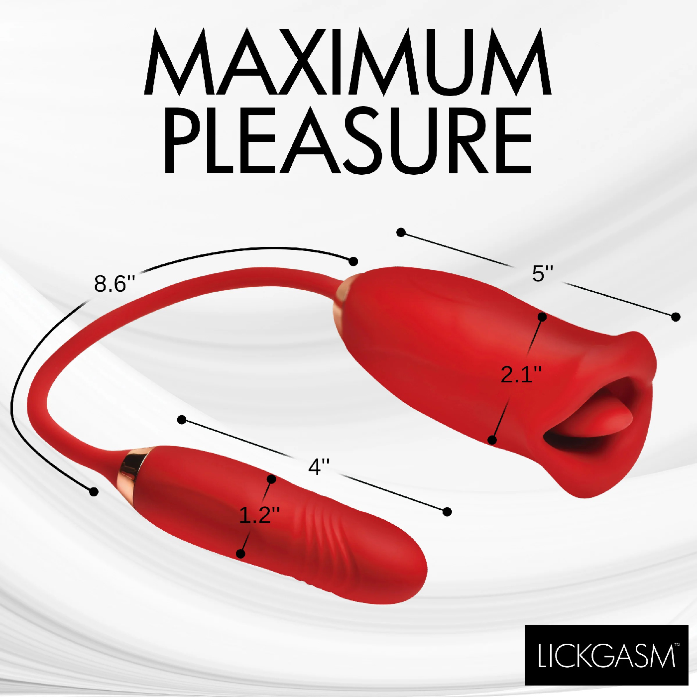 magic kiss kissing clitoral stimulator with  thrusting vibrator red 