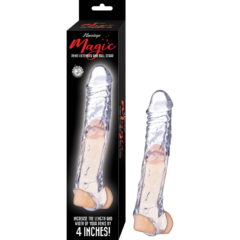 magical penis extender and ball strap  clear 