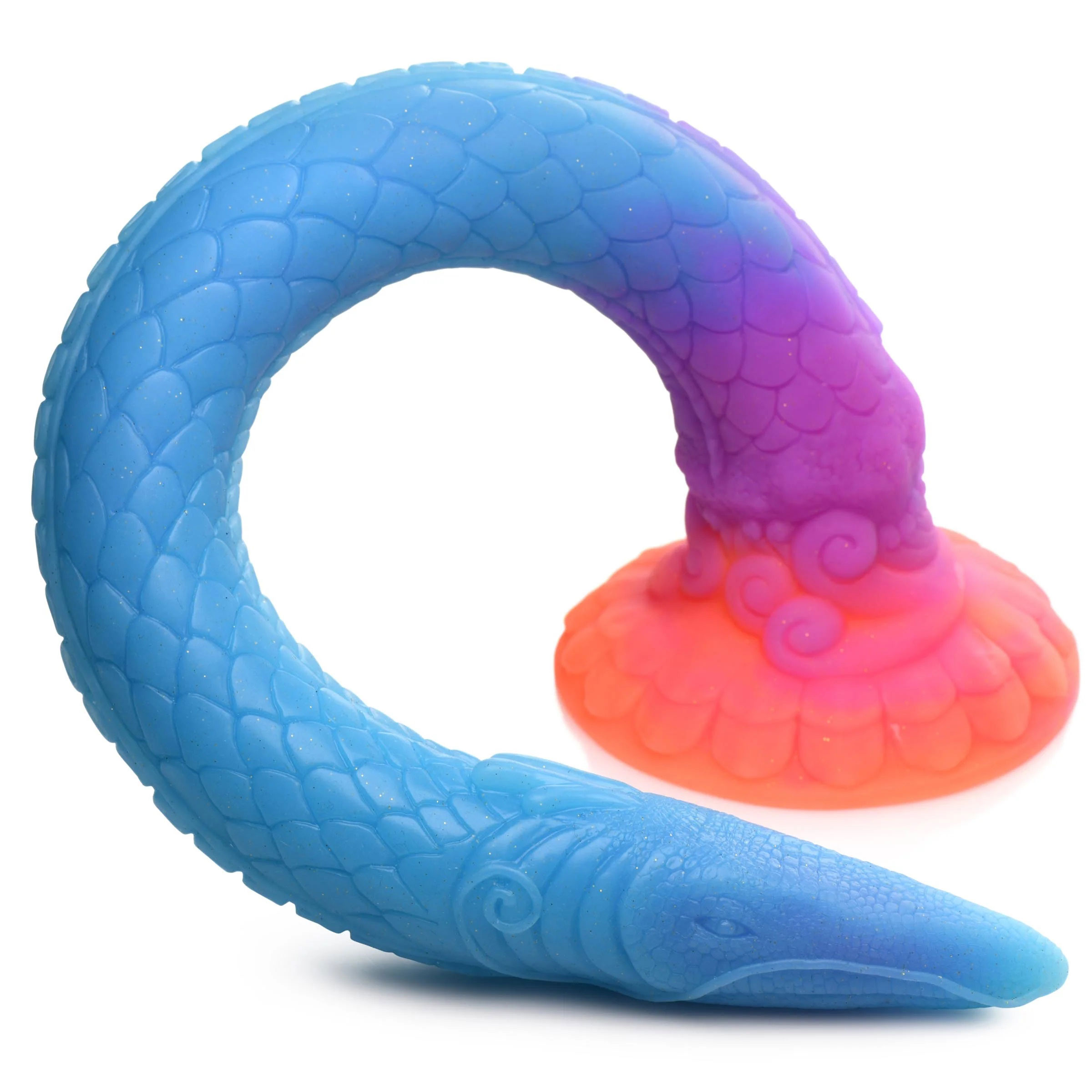 makara glow in the dark silicone snake dildo 