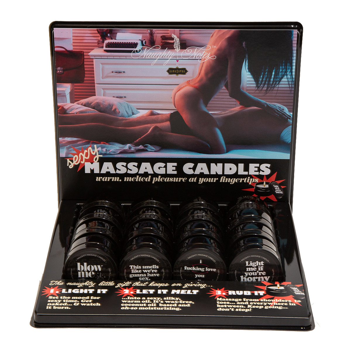 massage candle  oz prepack display 