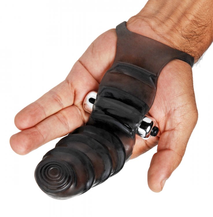 master series bang bang g spot vibrating finger glove 