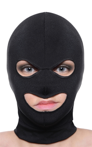 masters spandex hood with eye and mouth holes 